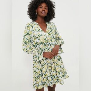 Pomander Place Palmetto Garden Kenzo Tiered Floral Long Sleeve Dress Small